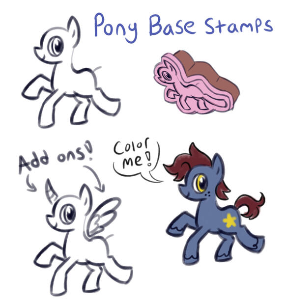 Draw Your Own Pony Stamps
